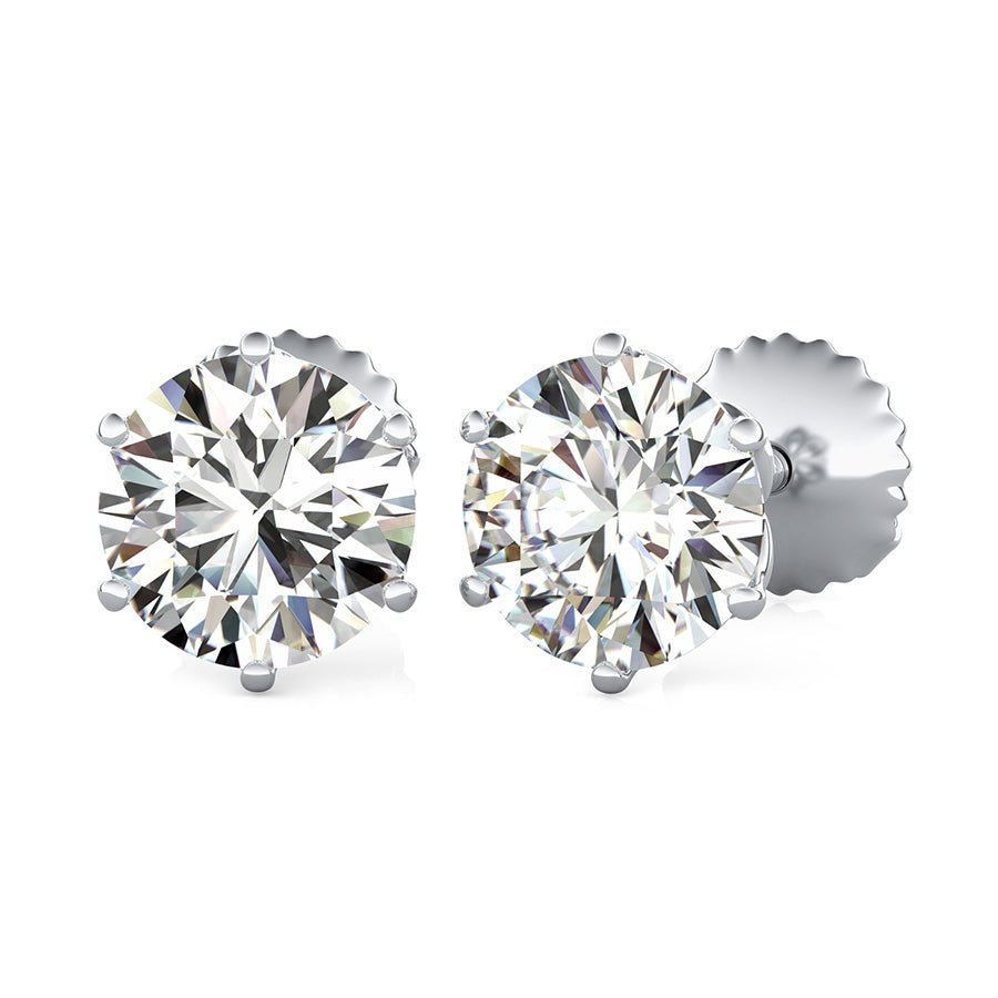 Flower Prong Stud Earrings - Jewelry Exchange Center