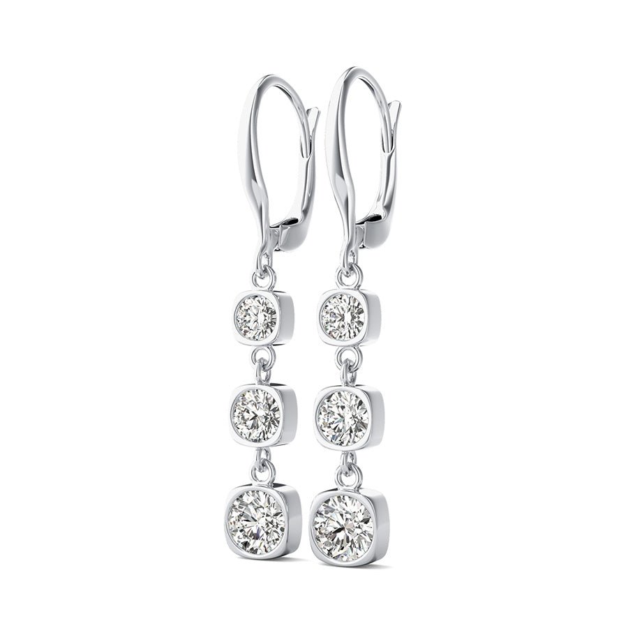 Bezel Drop Earrings - Jewelry Exchange Center