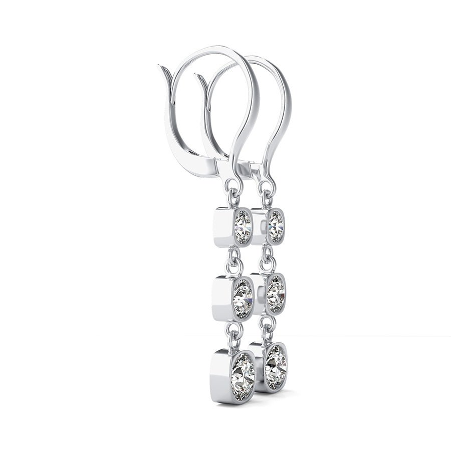 Bezel Drop Earrings - Jewelry Exchange Center