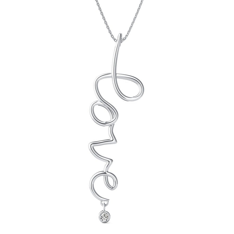 "Love" Drop Pendant - Jewelry Exchange Center