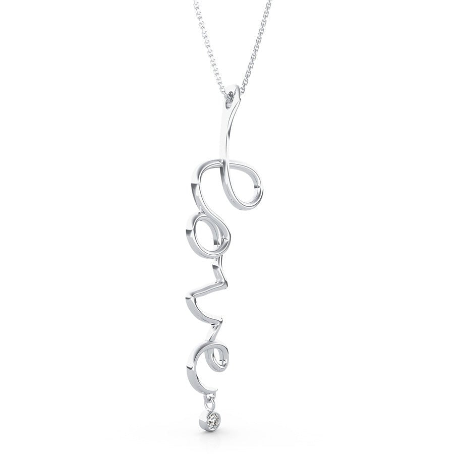 "Love" Drop Pendant - Jewelry Exchange Center