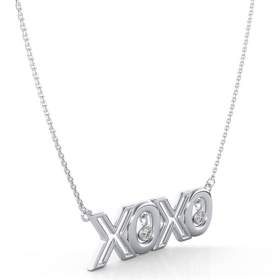 "Xoxo" Pendant With Bezel Set Stones - Jewelry Exchange Center