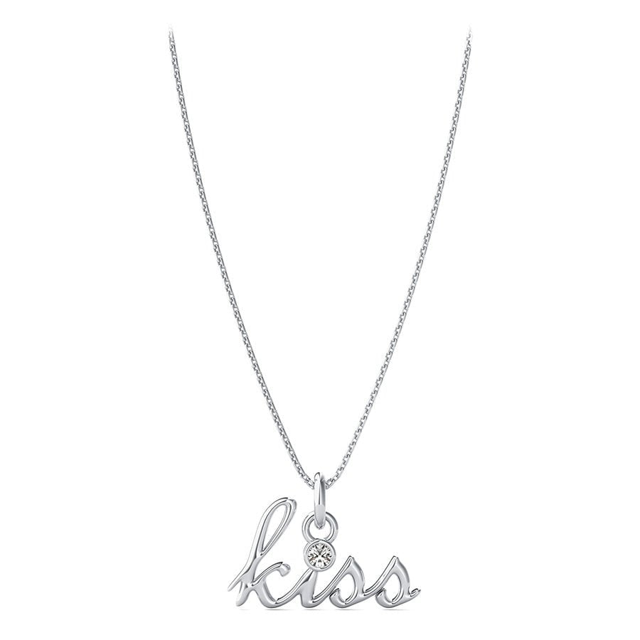 "Kiss" Pendant With Bezel Set Stone - Jewelry Exchange Center