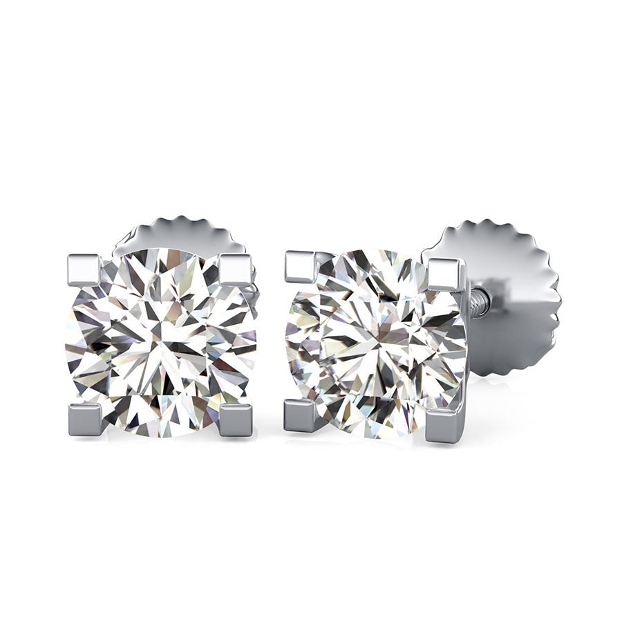Square Prong Stud Earrings - Jewelry Exchange Center