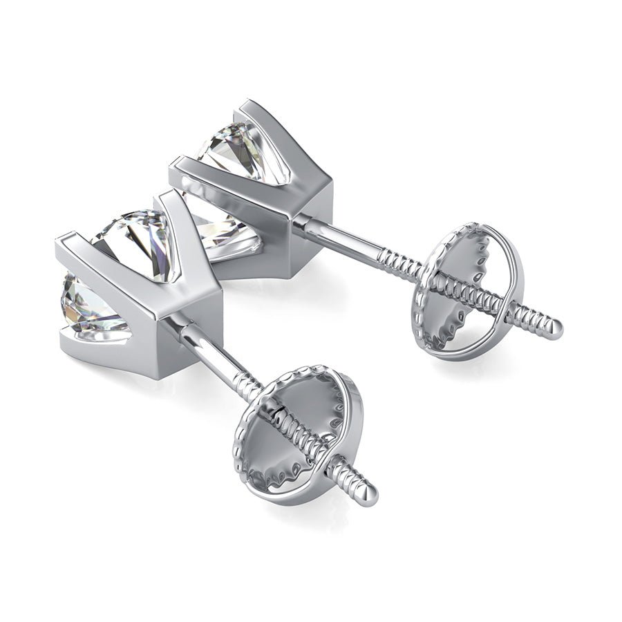 Square Prong Stud Earrings - Jewelry Exchange Center
