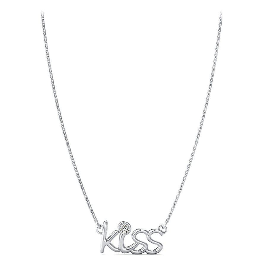 "Kiss" Pendant With A Stone - Jewelry Exchange Center
