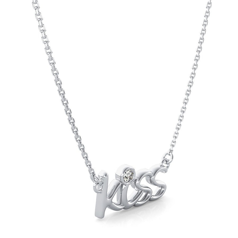"Kiss" Pendant With A Stone - Jewelry Exchange Center