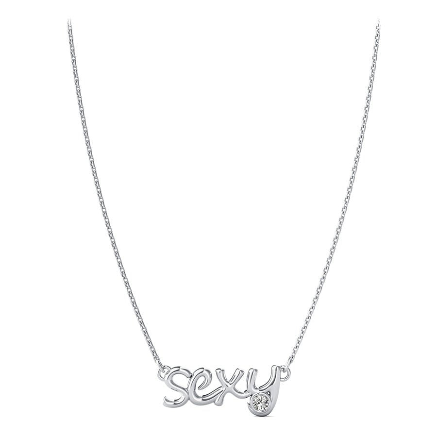 "Sexy" Pendant With Bezel Set Stone - Jewelry Exchange Center