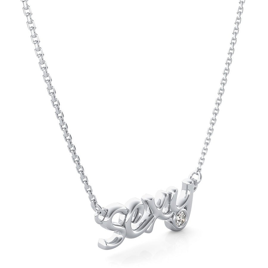 "Sexy" Pendant With Bezel Set Stone - Jewelry Exchange Center