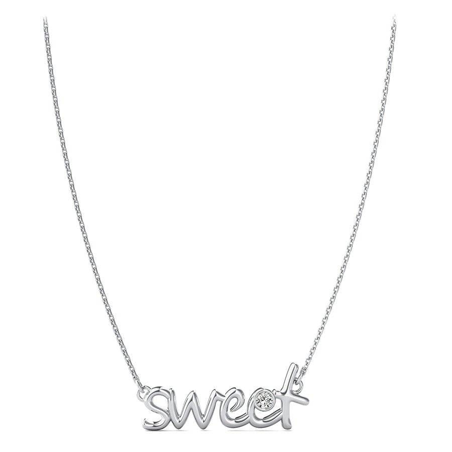 "Sweet" Pendant With Bezel Set Stone - Jewelry Exchange Center