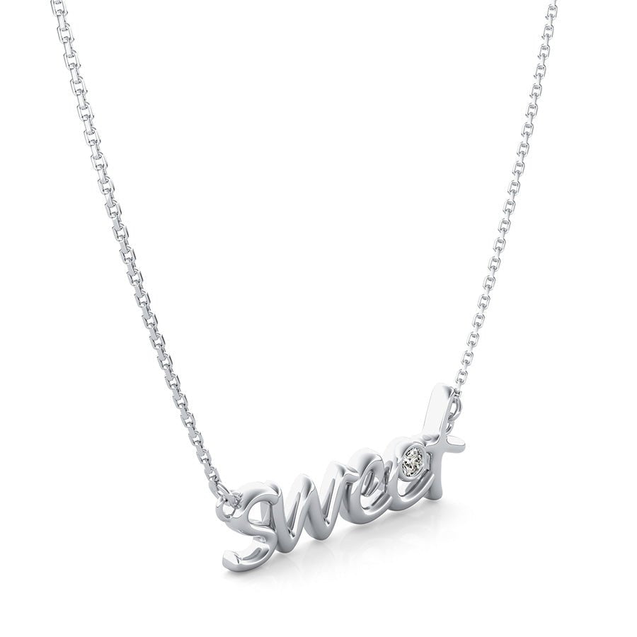 "Sweet" Pendant With Bezel Set Stone - Jewelry Exchange Center