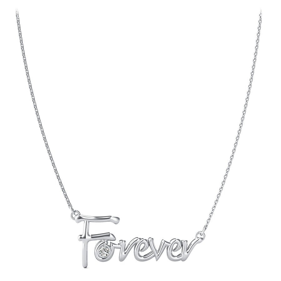 "Forever" Pendant With Bezel Set Stone - Jewelry Exchange Center