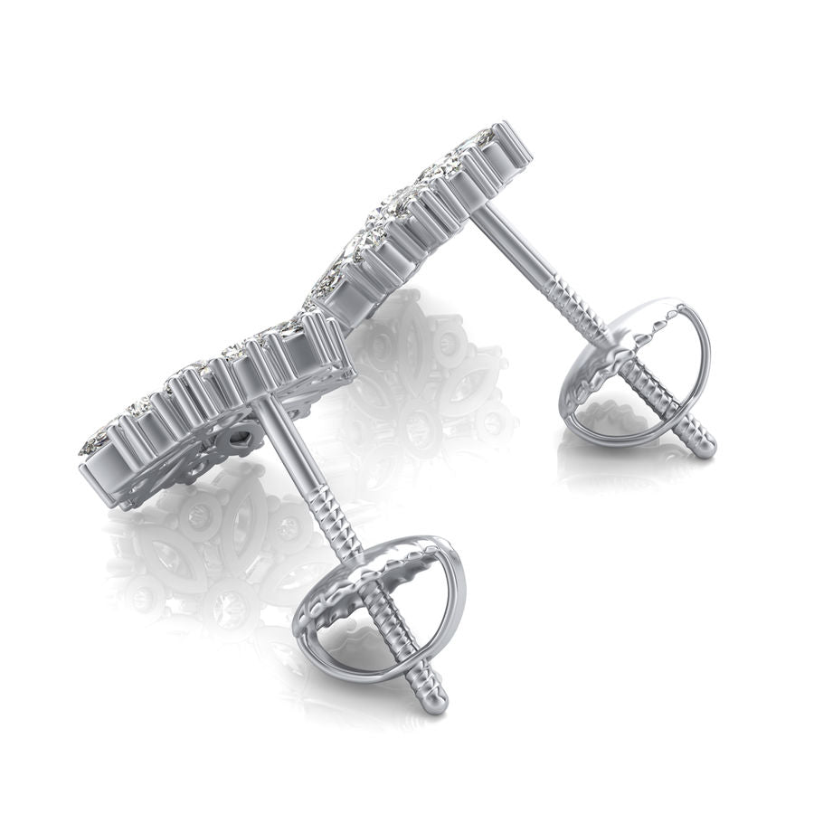 1.25 Ct. T.W. Cluster Stud Earrings - Jewelry Exchange Center