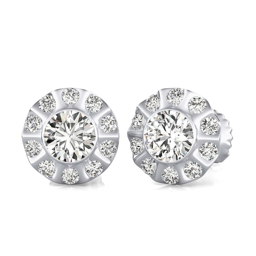 Halo Stud Earrings - Jewelry Exchange Center