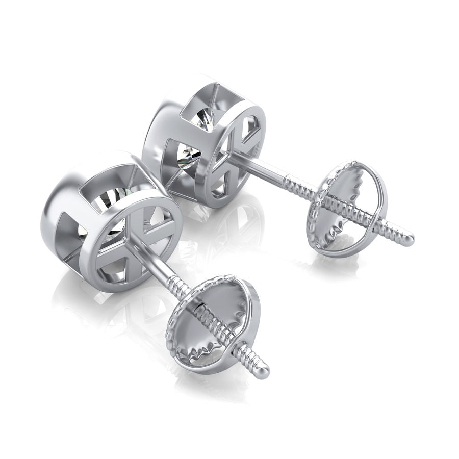 Bezel Stud Earrings - Jewelry Exchange Center