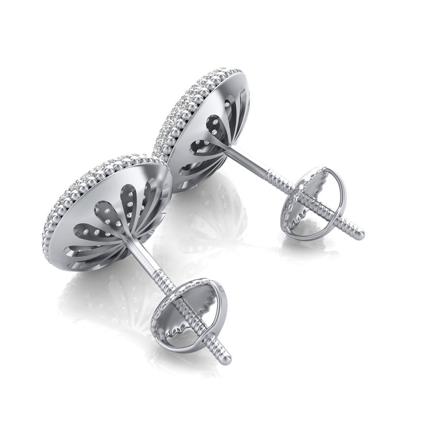 1.00 Ct. T.W. Cluster Stud Earrings - Jewelry Exchange Center