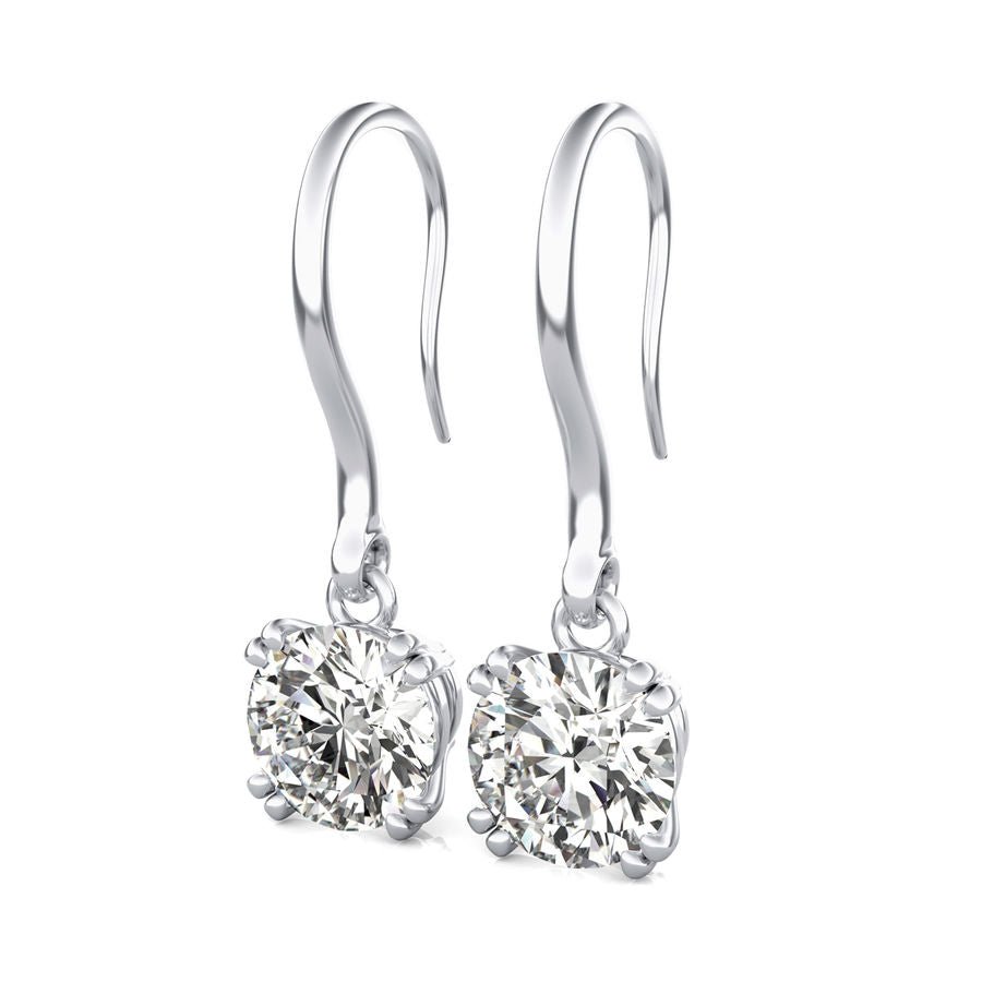 Leverback Classic Solitaire Earrings - Jewelry Exchange Center