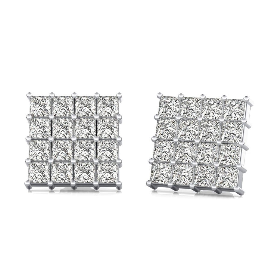 3.00 Ct. T.W. Cluster Stud Earrings - Jewelry Exchange Center