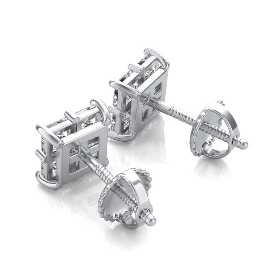 0.75 Ct. T.W. Cluster Stud Earrings - Jewelry Exchange Center