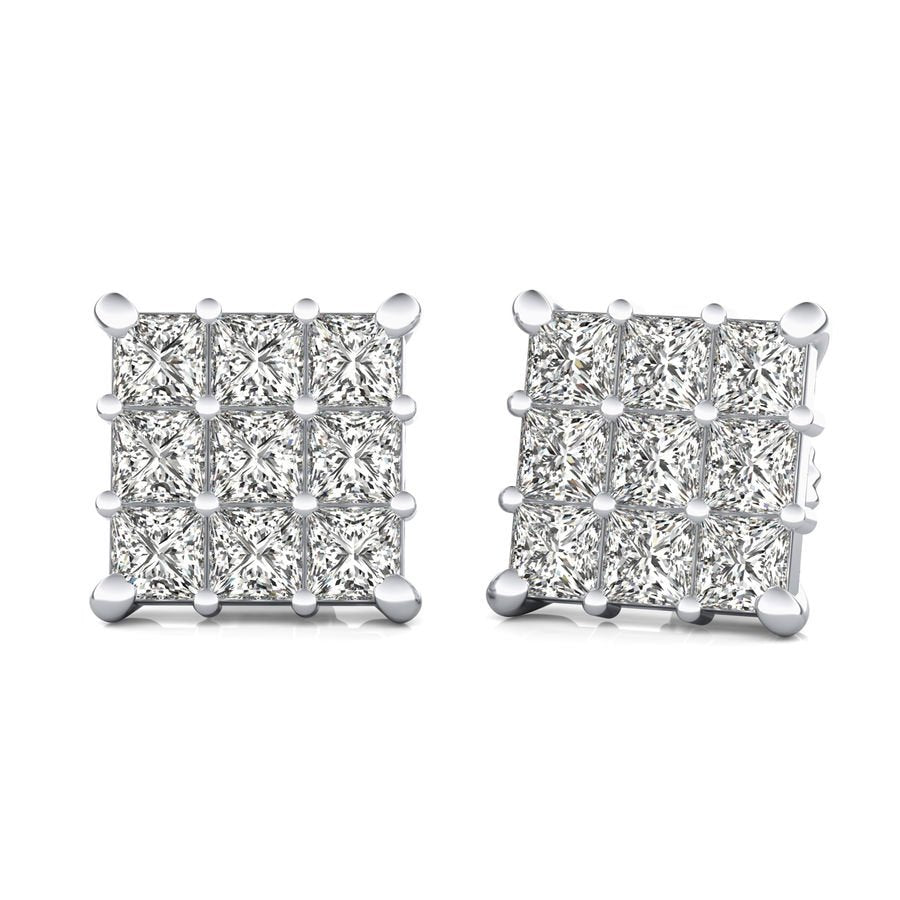 1.50 Ct. T.W. Cluster Stud Earrings - Jewelry Exchange Center