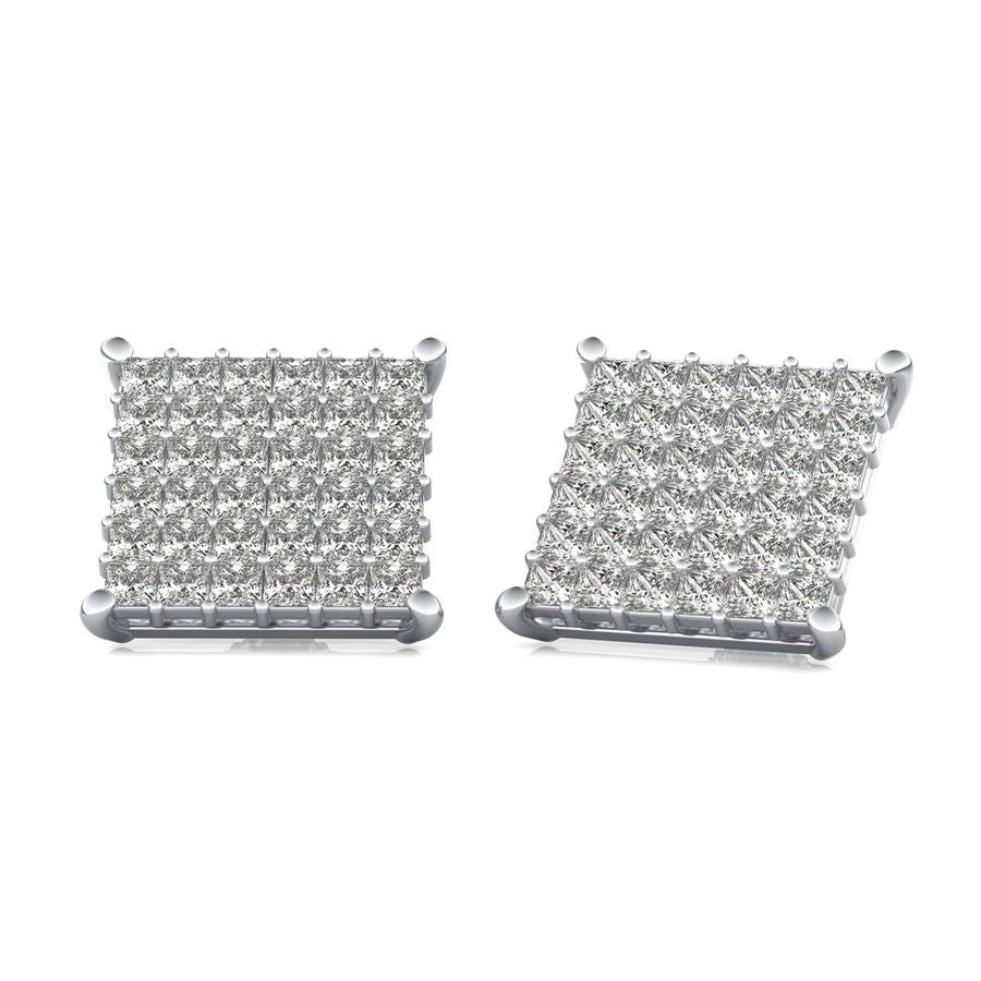 6.50 Ct. T.W. Cluster Stud Earrings - Jewelry Exchange Center