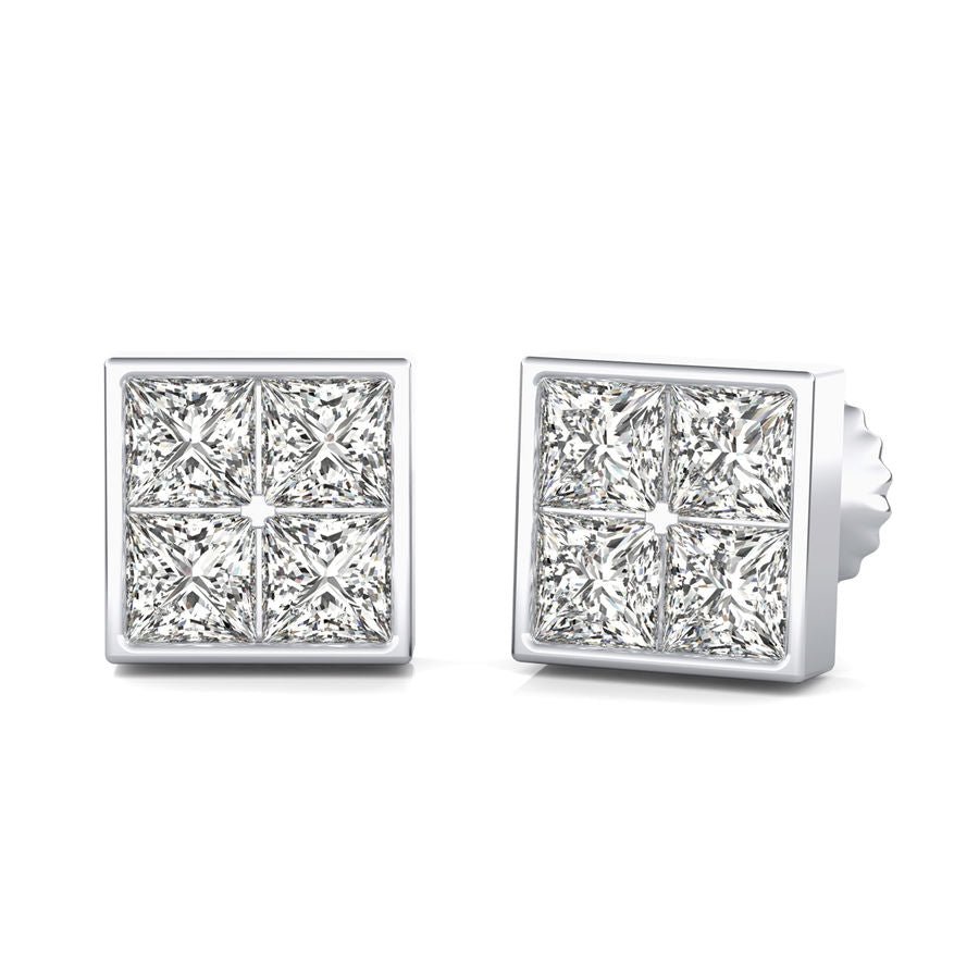 0.75 Ct. T.W. Cluster Stud Earrings - Jewelry Exchange Center
