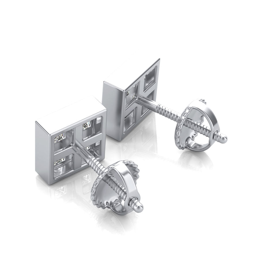 0.75 Ct. T.W. Cluster Stud Earrings - Jewelry Exchange Center