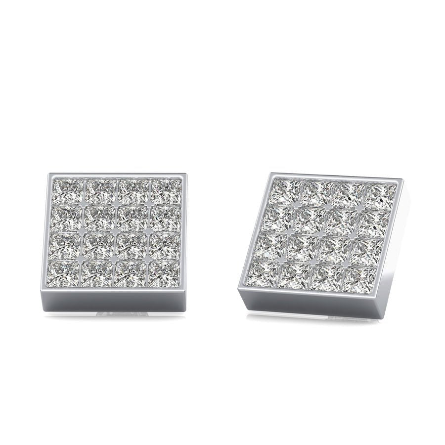 3.00 Ct. T.W. Cluster Stud Earrings - Jewelry Exchange Center
