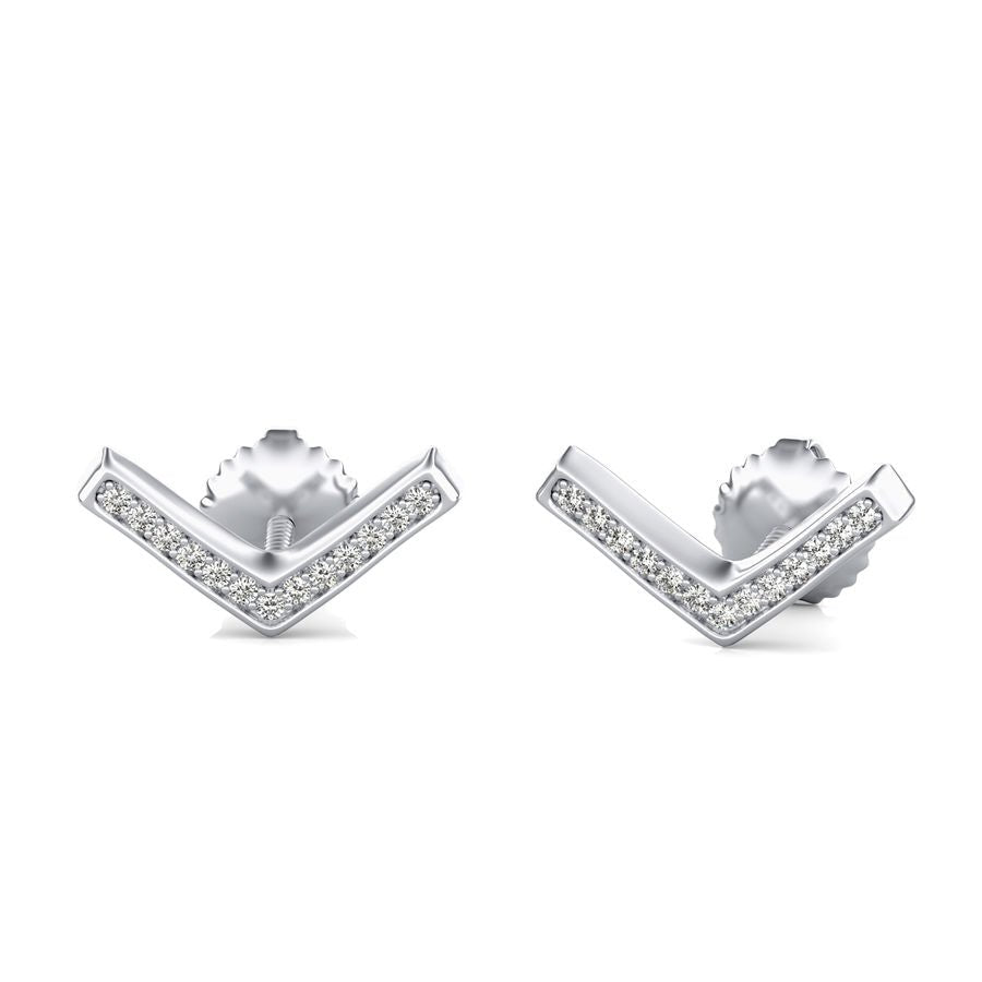 Chevron Stud Earrings - Jewelry Exchange Center