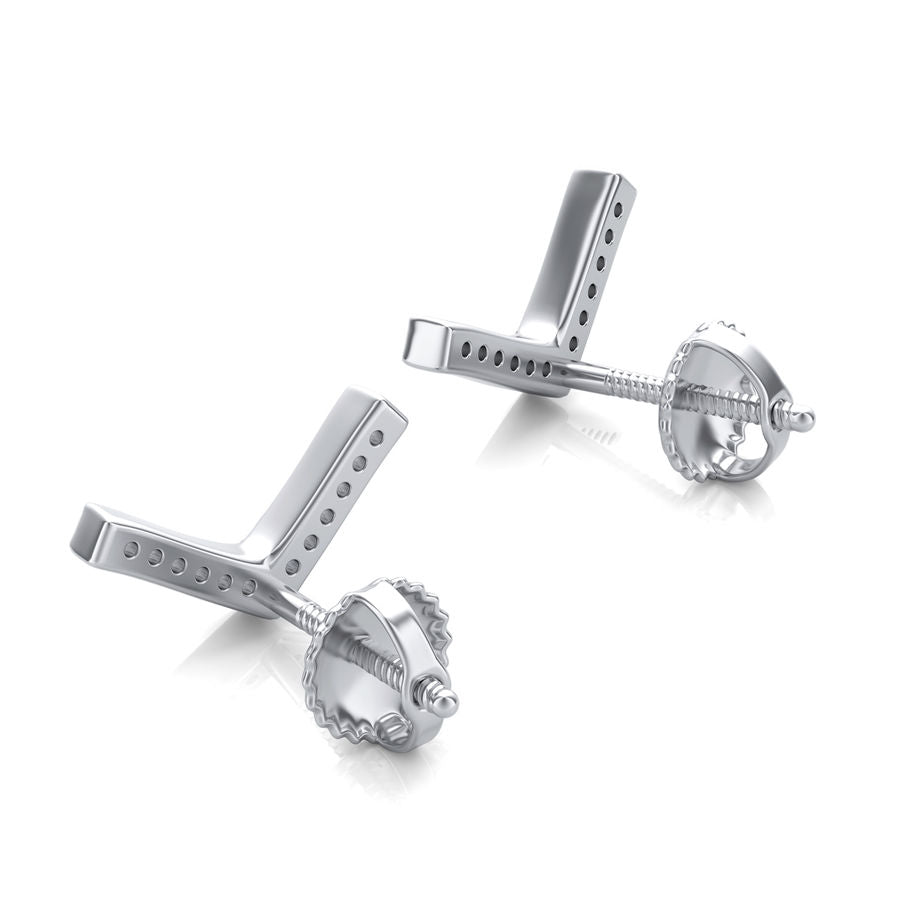 Chevron Stud Earrings - Jewelry Exchange Center