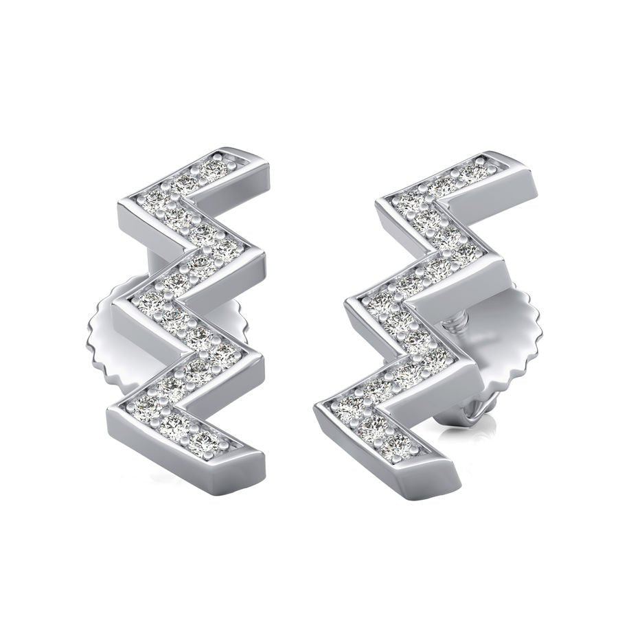 Chevron Stud Earrings - Jewelry Exchange Center