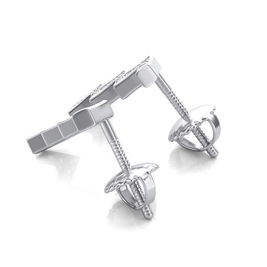 Chevron Stud Earrings - Jewelry Exchange Center
