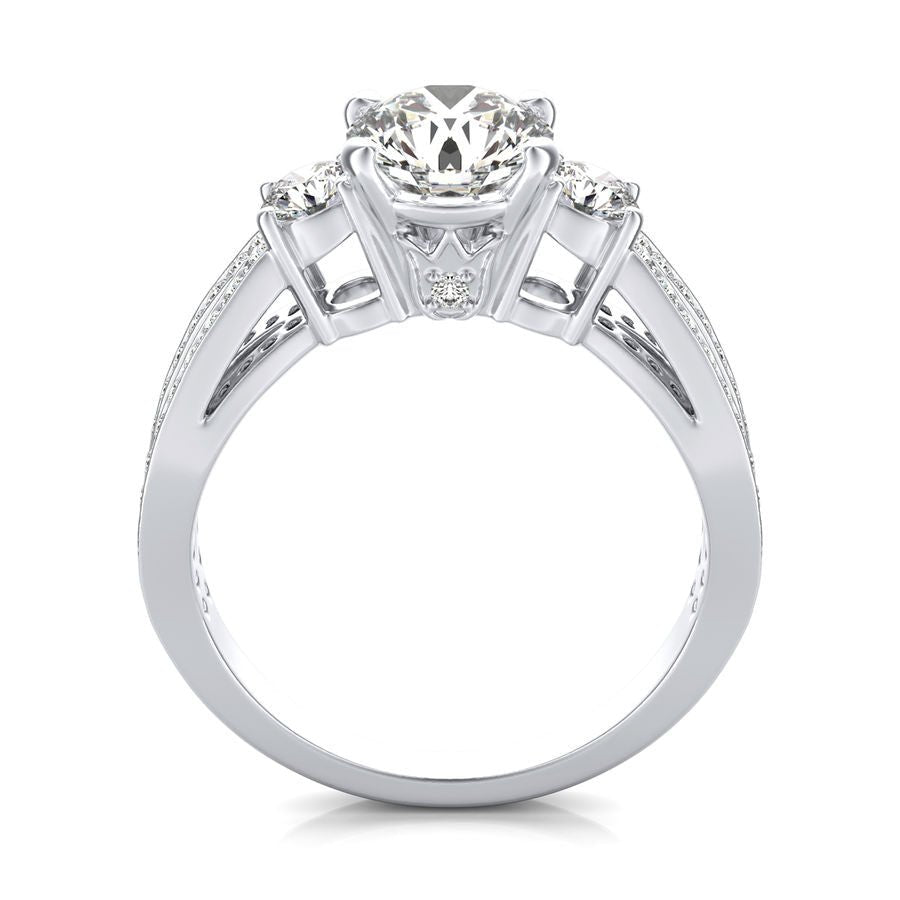 Three Stone Engagement Ring - Jewelry Exchange Center