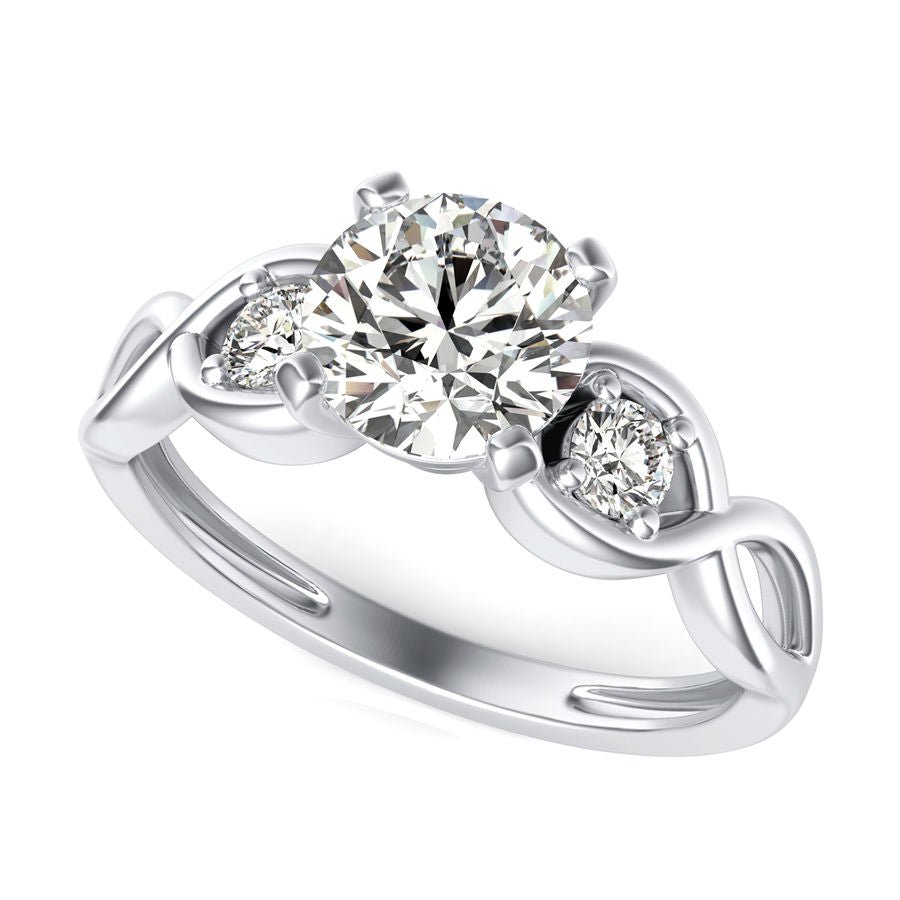 Three Stone Engagement Ring - Jewelry Exchange Center