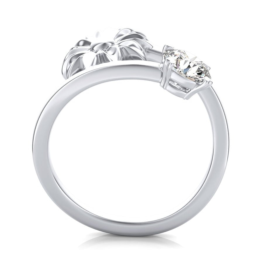 Solitaire Flower Ring - Jewelry Exchange Center