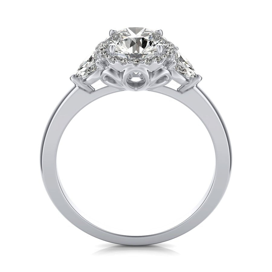Three Stone Engagement Ring - Jewelry Exchange Center