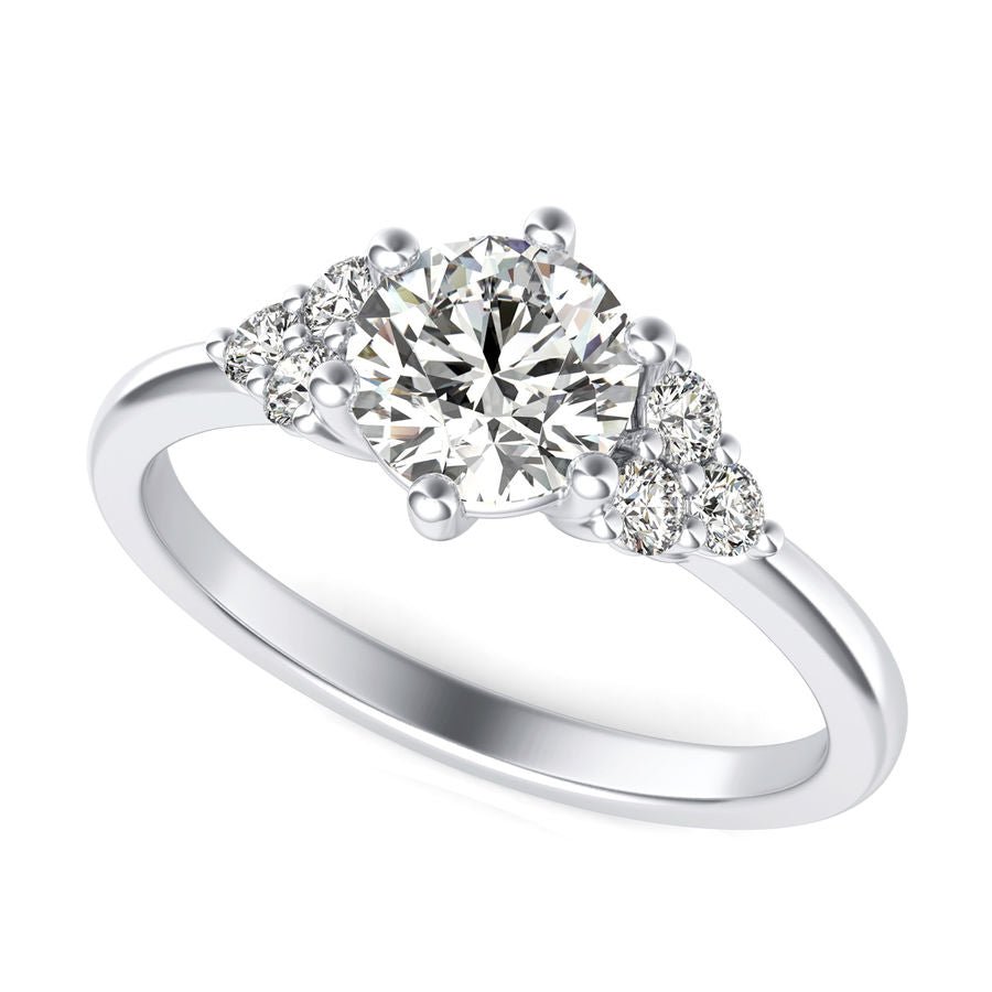 Three Stone Engagement Ring - Jewelry Exchange Center