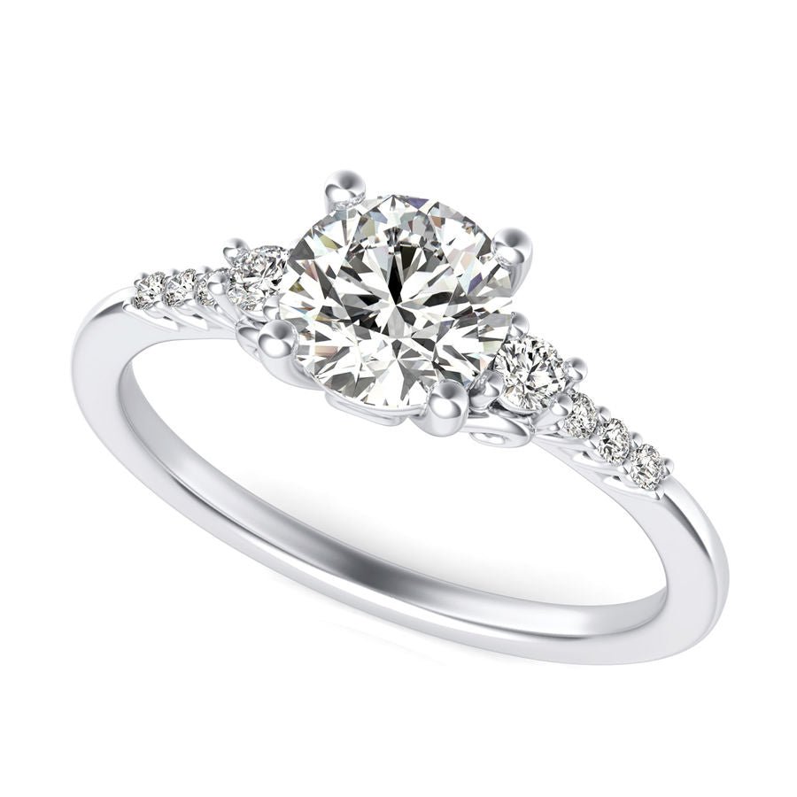 Three Stone Engagement Ring - Jewelry Exchange Center
