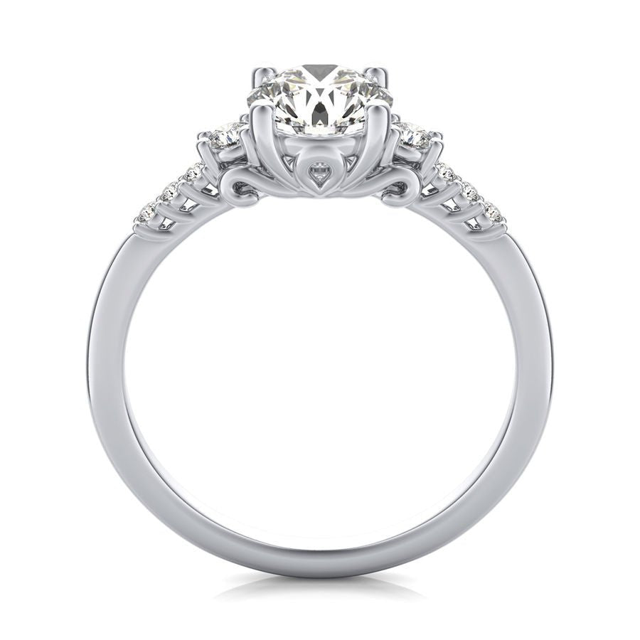 Three Stone Engagement Ring - Jewelry Exchange Center