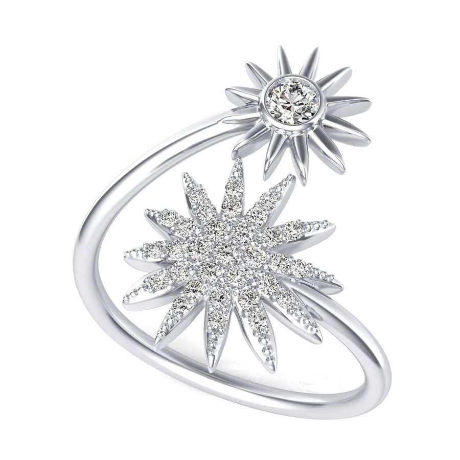 Bezel Sun with Stars Fashion Ring - Jewelry Exchange Center
