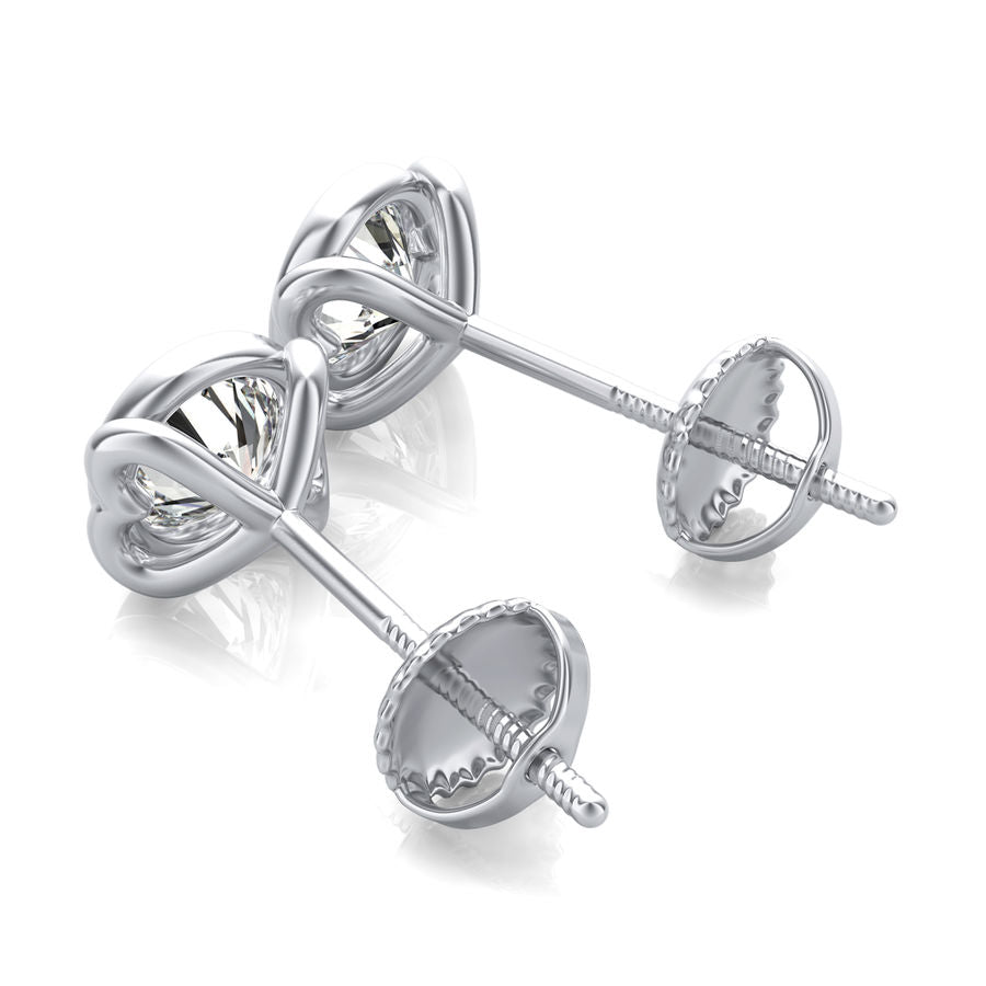 Bezel Stud Earrings - Jewelry Exchange Center
