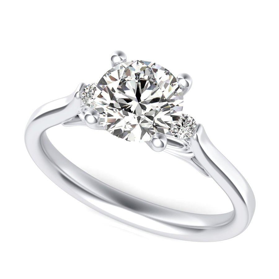 Three Stone Engagement Ring - Jewelry Exchange Center