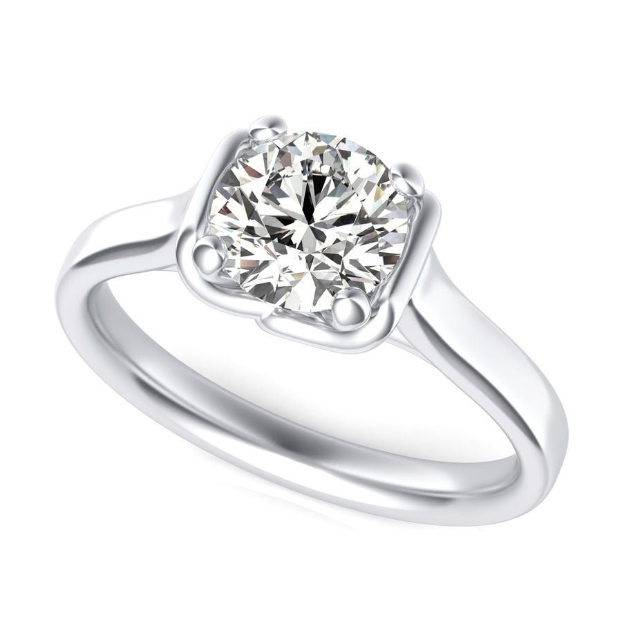 Cathedral Solitaire Engagement Ring - Jewelry Exchange Center