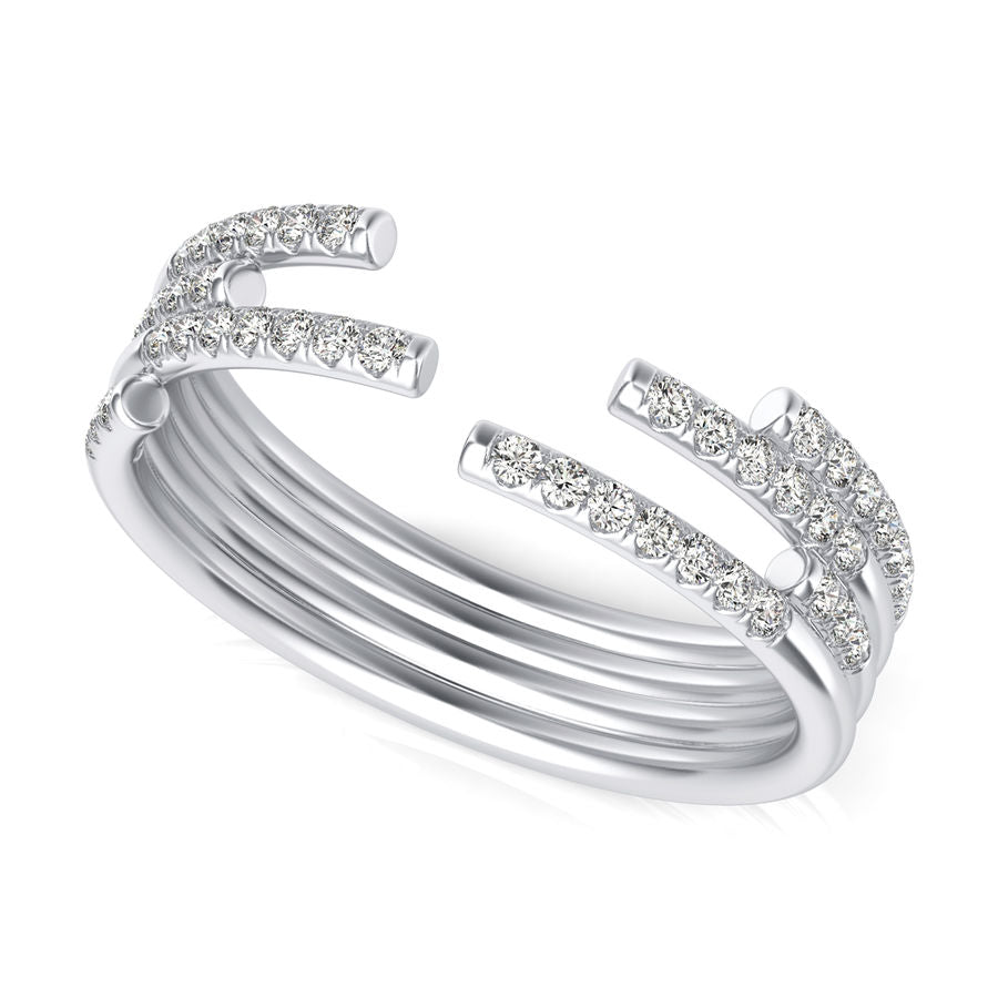4 Bar Open Fashion Ring - Jewelry Exchange Center