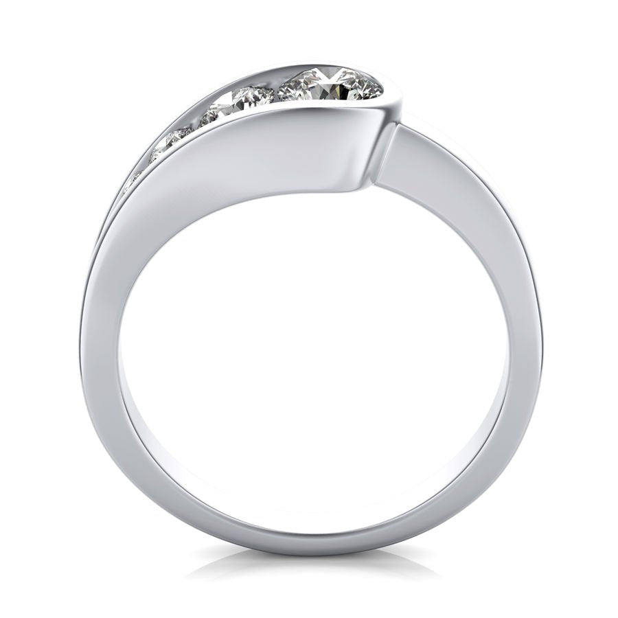 Bezel Set Three Stone Fashion Ring - Jewelry Exchange Center