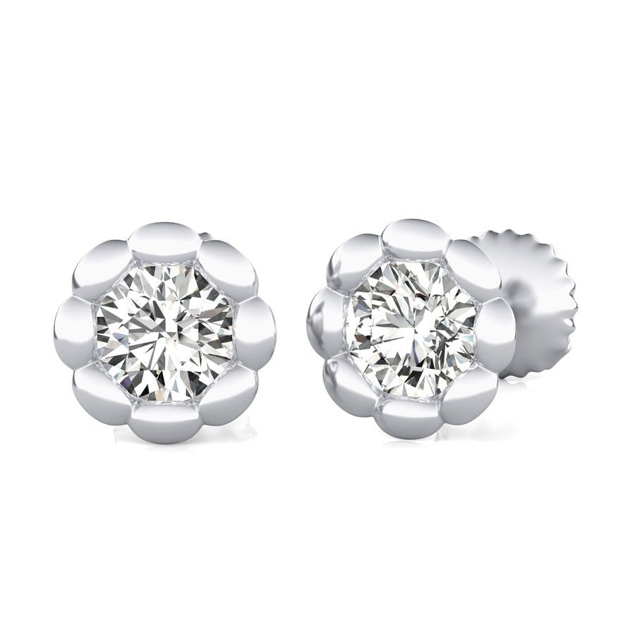 Bezel Stud Earrings - Jewelry Exchange Center