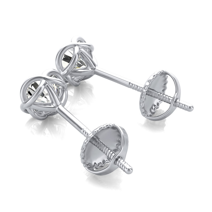 Bezel Stud Earrings - Jewelry Exchange Center