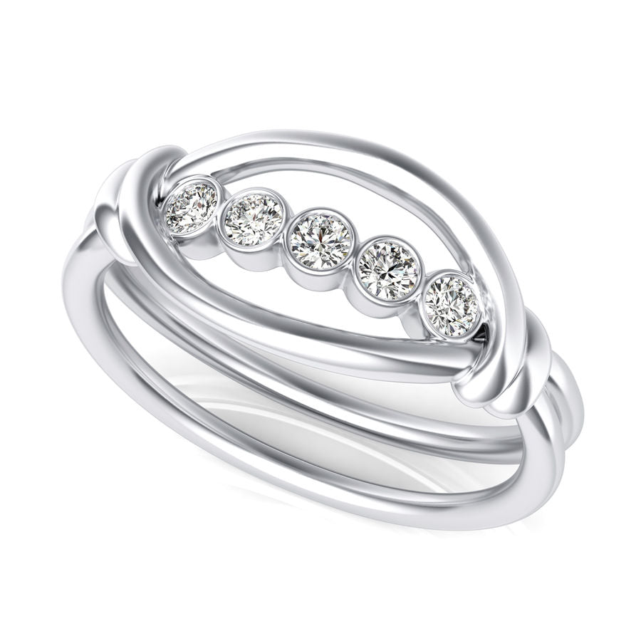 5 Stone Ring Double Shank - Jewelry Exchange Center