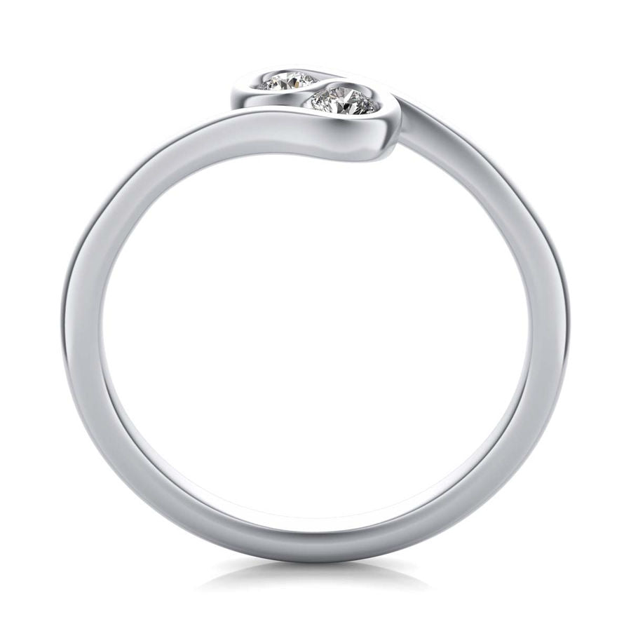 2 Stone Floating Channel Fashion Ring - Jewelry Exchange Center