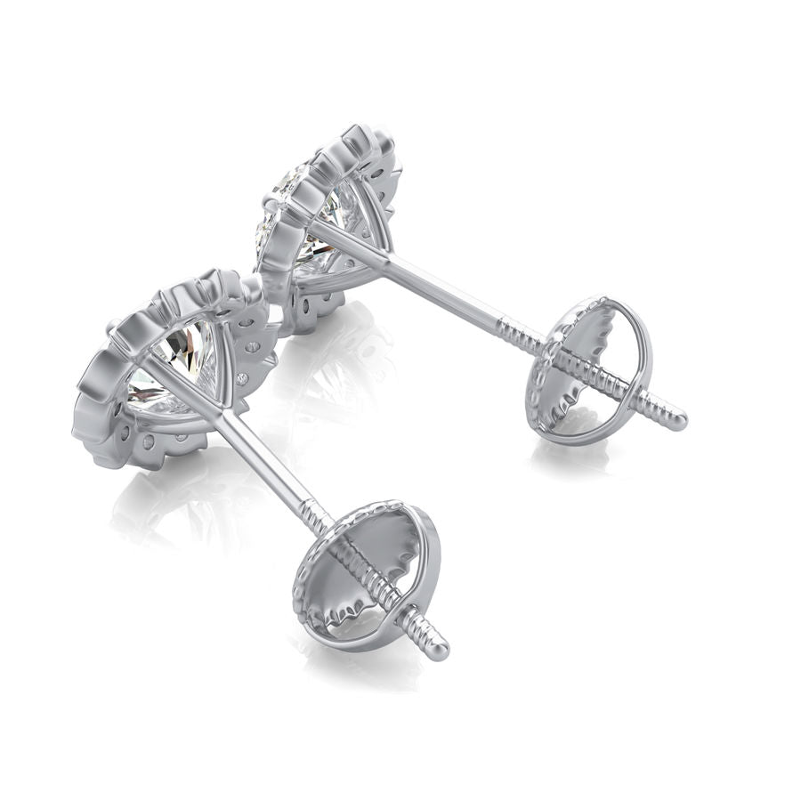 Halo Stud Earrings - Jewelry Exchange Center